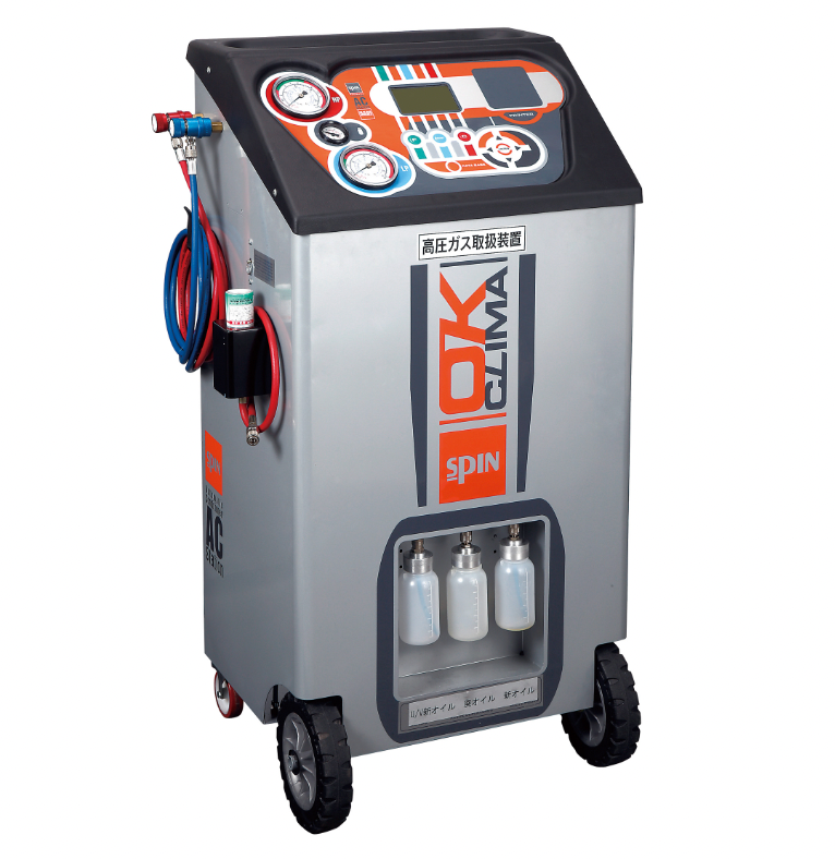 フロンガス交換サービスの決め手、「全自動・クリーニング機能」を搭載！ 全自動フロンガス再生クリーニングマシーン OKクリマアドバンス