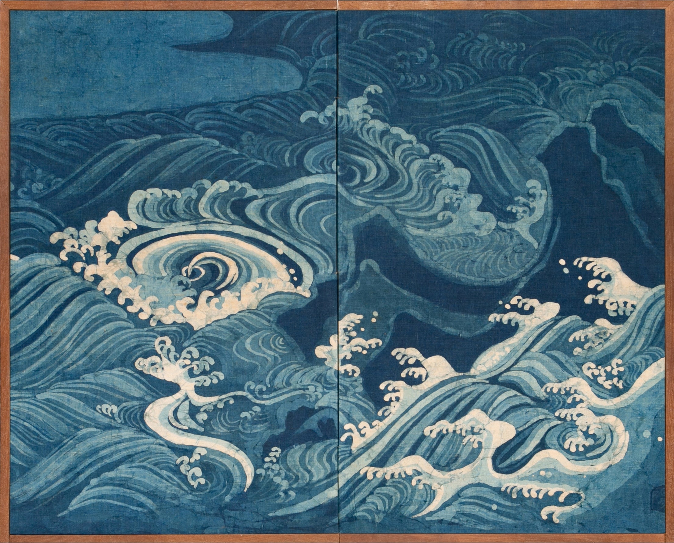 ル・サロン2022入選作品《上⺒の渦》（屏風：110cm×90cm）