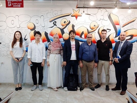 2019年、モンスターラボ、JICAがGaza Sky Geeksへ訪問時に撮影