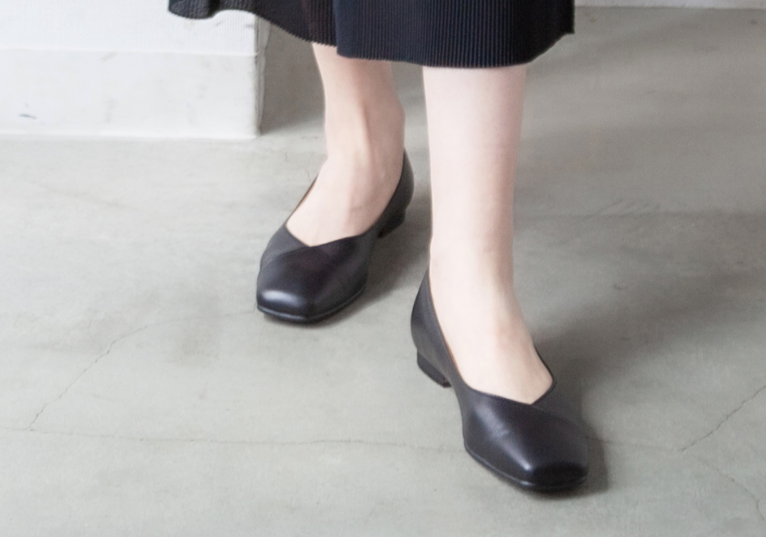 未使用 Factelier ファクトリエ フラットパンプス ラムレザー ブラック フラットパンプス/ブラック | Factelier (ファクトリエ)