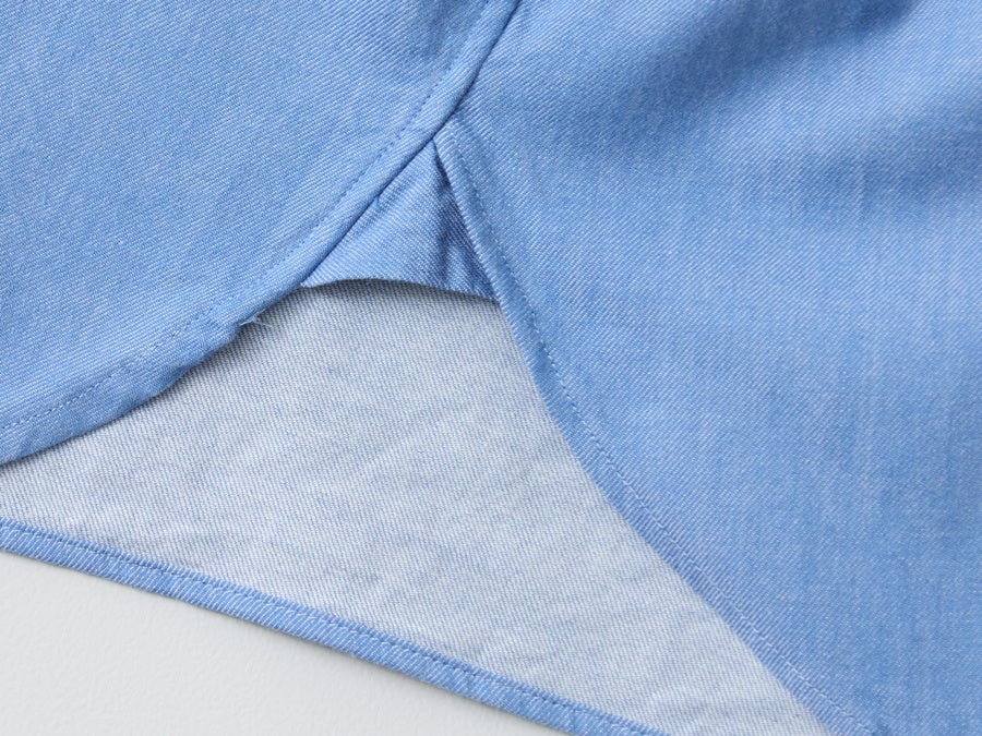 メンズ新作「児島Denim ドレスシャツ/ホリゾンタルカラー」発売