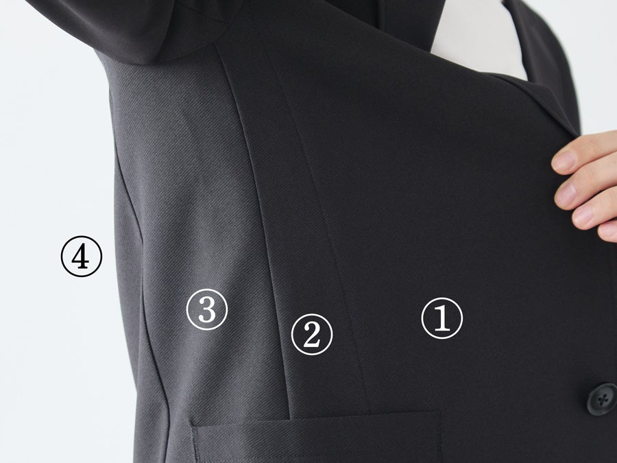 ニットジャケット NO ID. コート ジャケット ハーフスリーブニットロングJKT