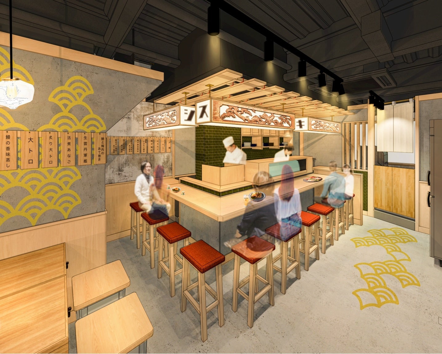 阿倍野スシエビスの完成予想パース