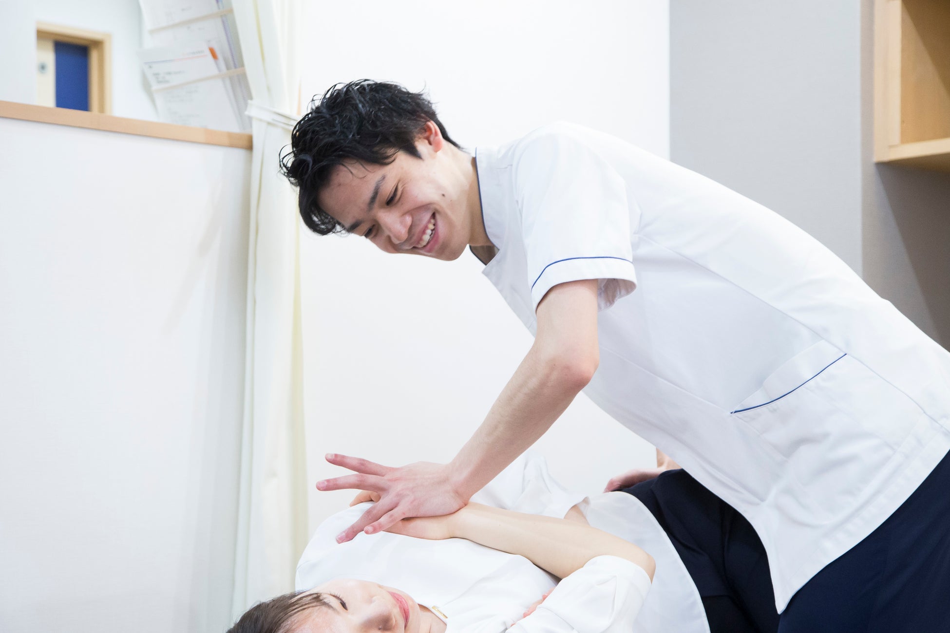 姿勢記憶矯正(上半身)の様子