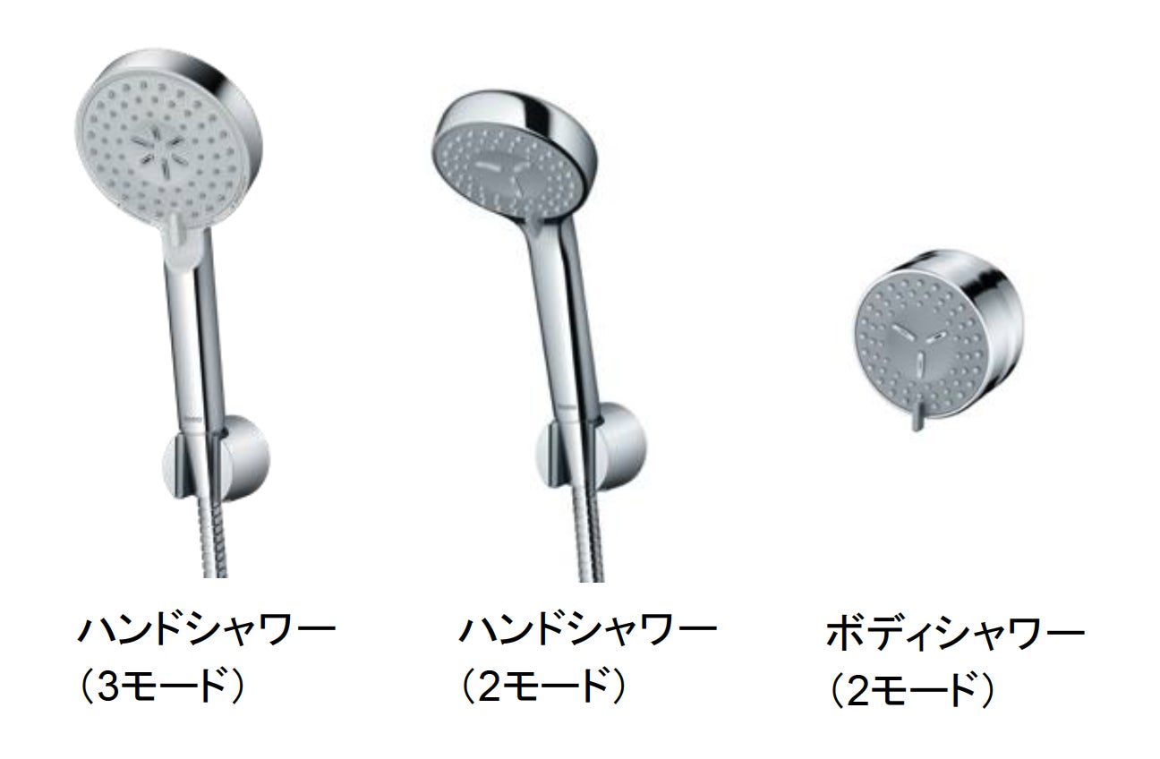 Lセレクション:ハンドシャワー2デザイン、ボディシャワーを新たに投入