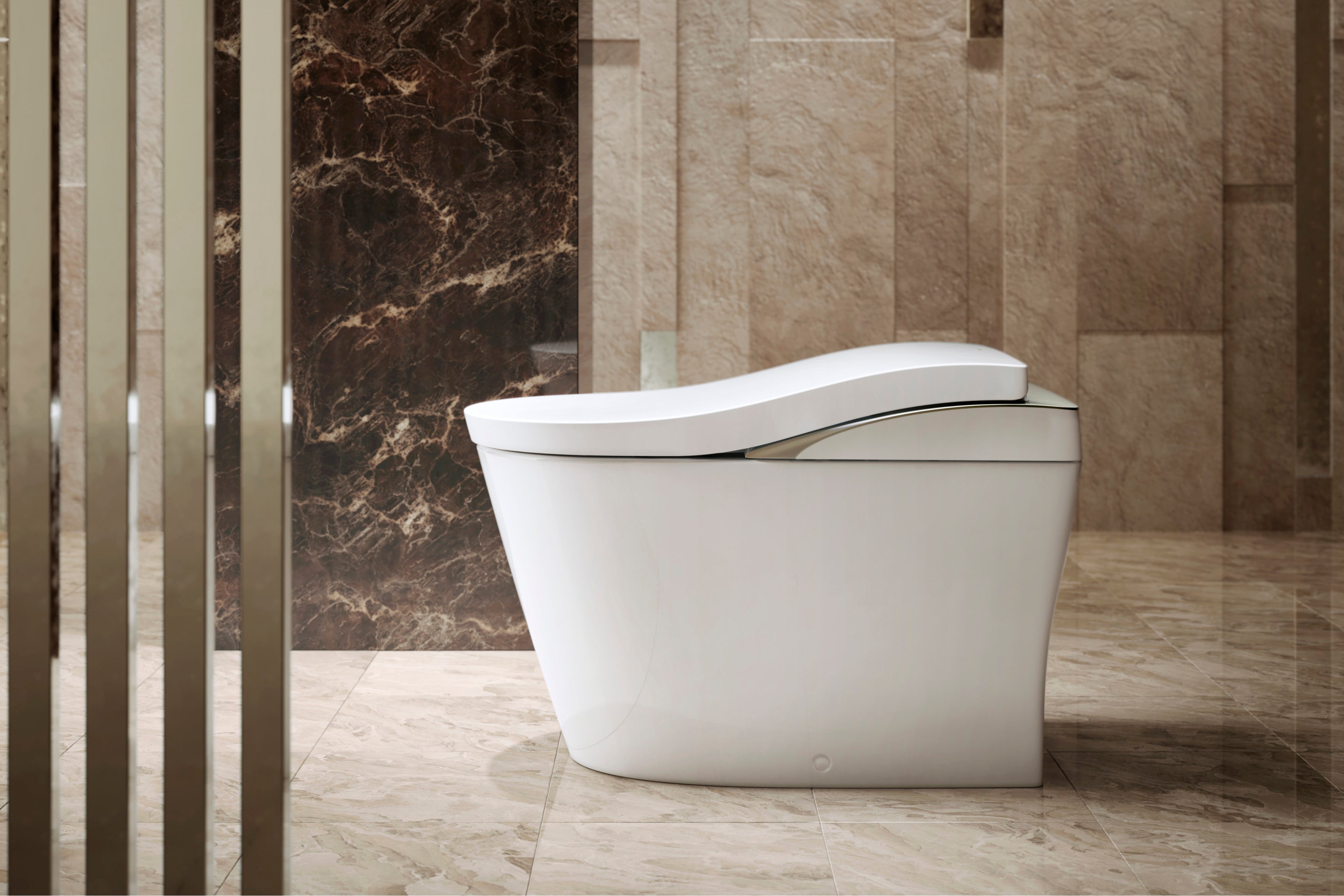 ネオレストLS：ふた部分のウェーブと美しいサイドビュー