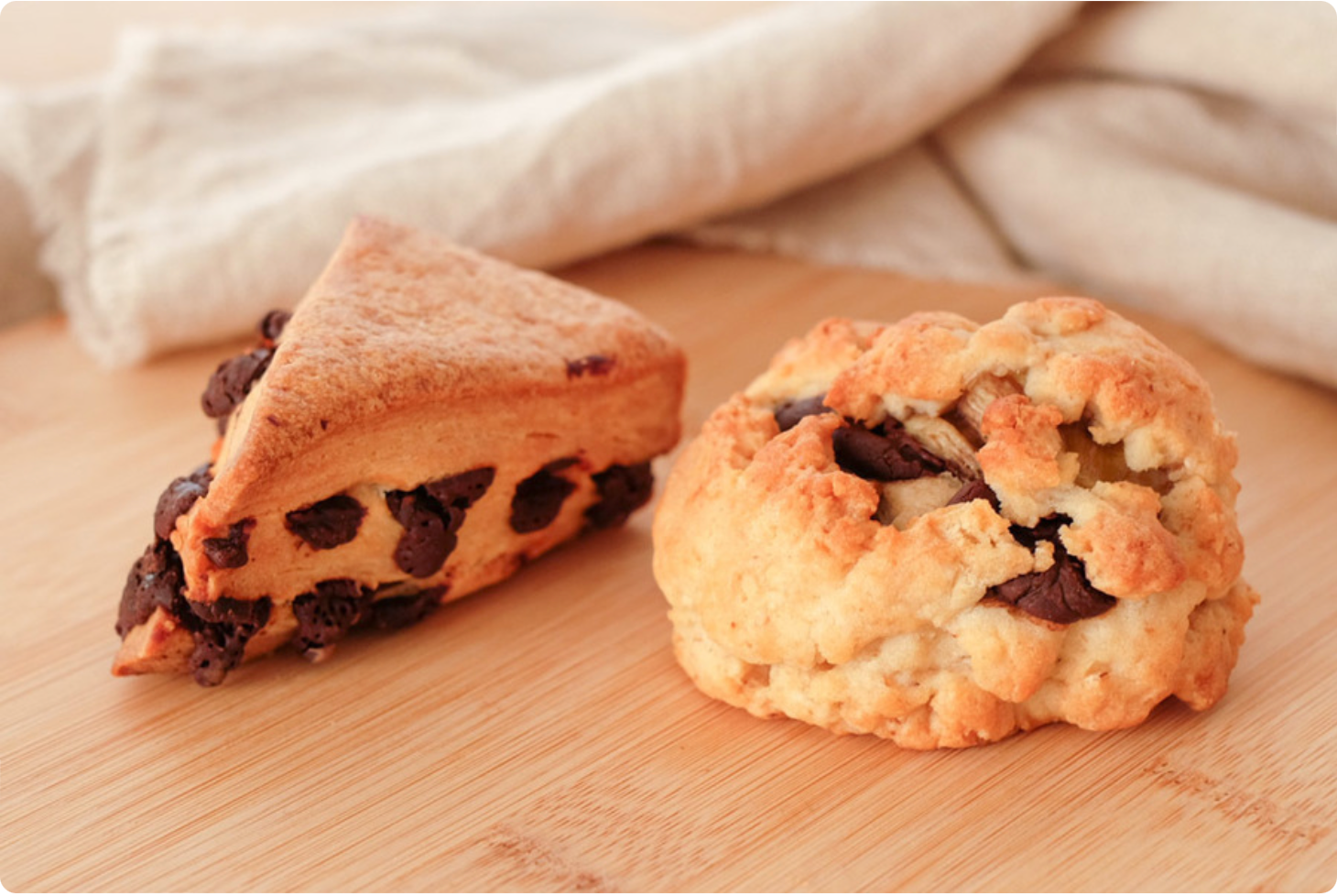 三角チョコスコーン・四角バナナチョコスコーン