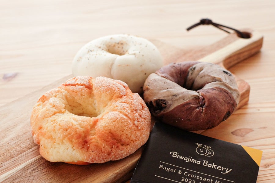 ◾️ベーグルとクロワッサンの店 Biwajima Bakery (新潟)    ・メロンパン   ・マーブルチョコ   ・北海道産あんこ