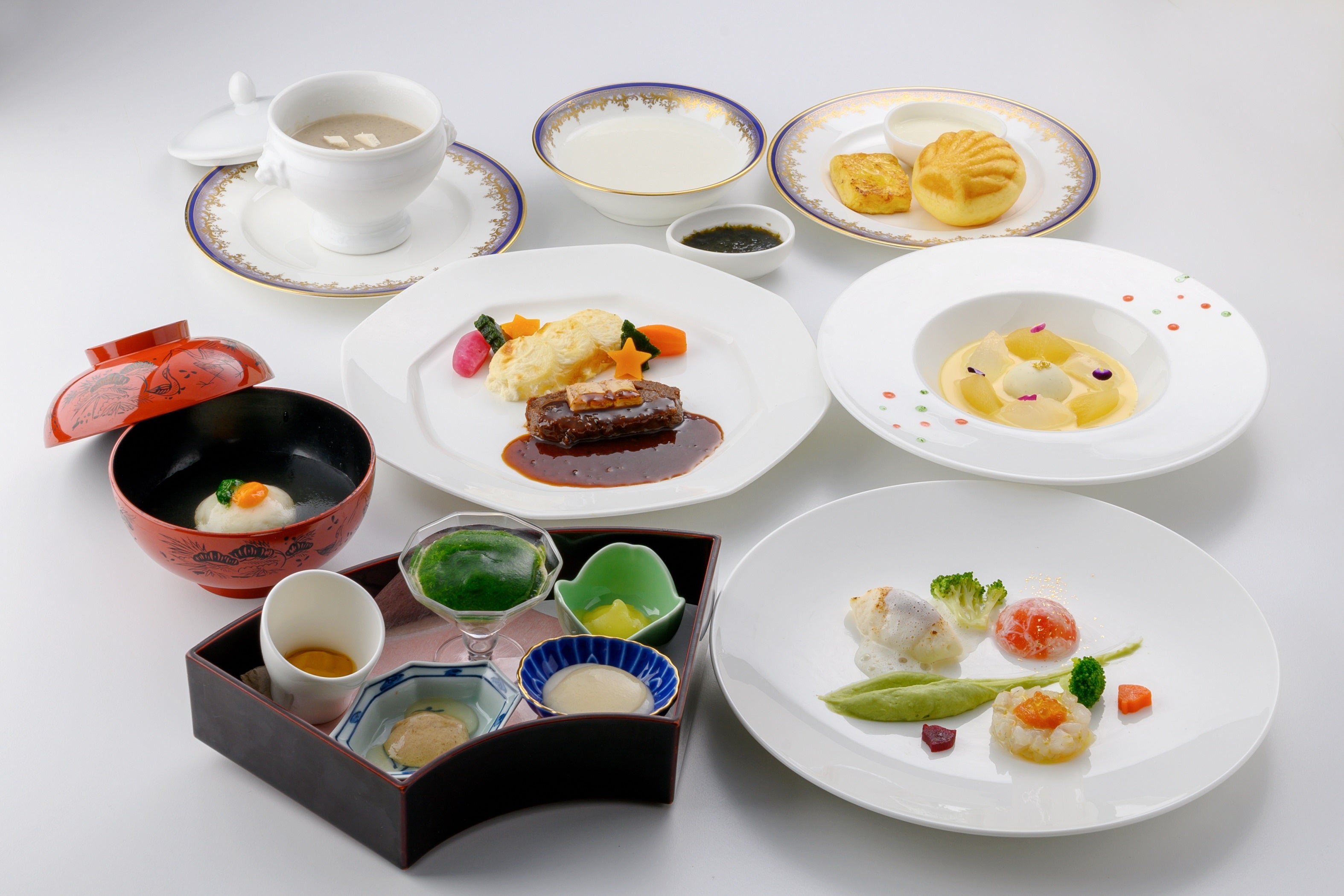 ホテルのやわらかコース料理（イメージ）