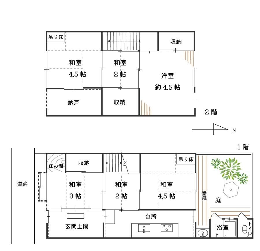 リノベーション前の参考間取り図