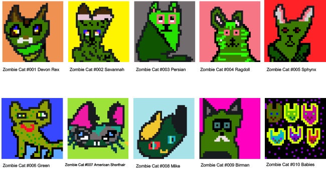 新作シリーズ「Zombie Zoo Cats」10作品