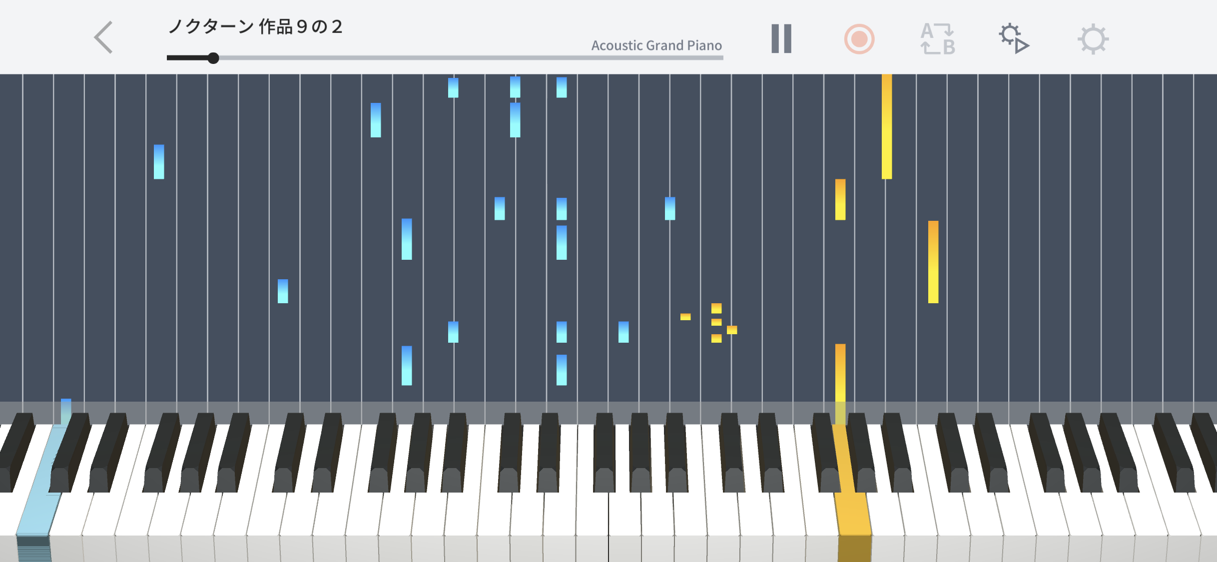ピアノロールで練習する