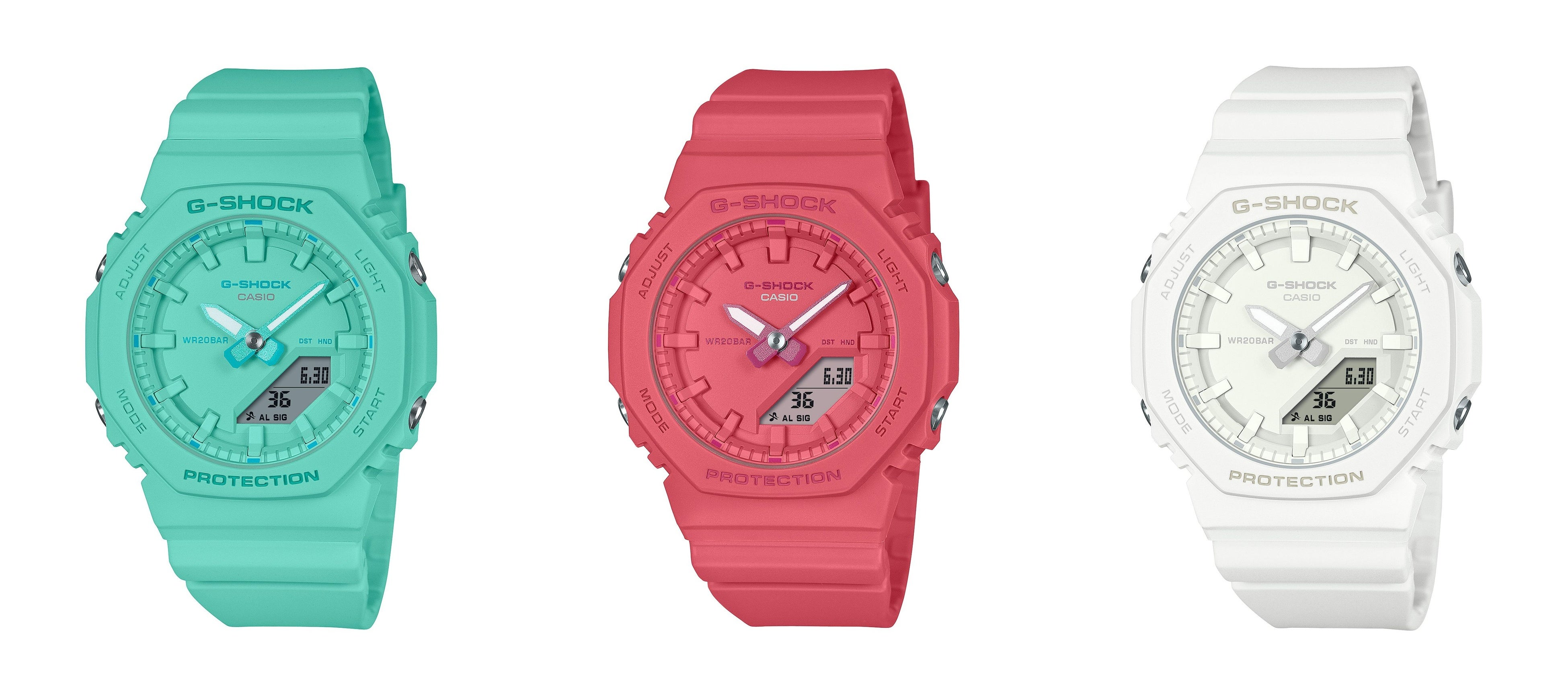 鮮やかなワントーンカラーを採用したコンパクトサイズの“G-SHOCK