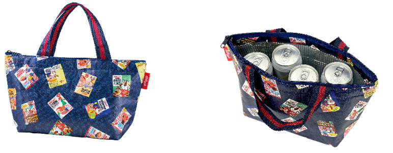 保冷トートバッグデザイン／500ml缶が4本入るサイズ