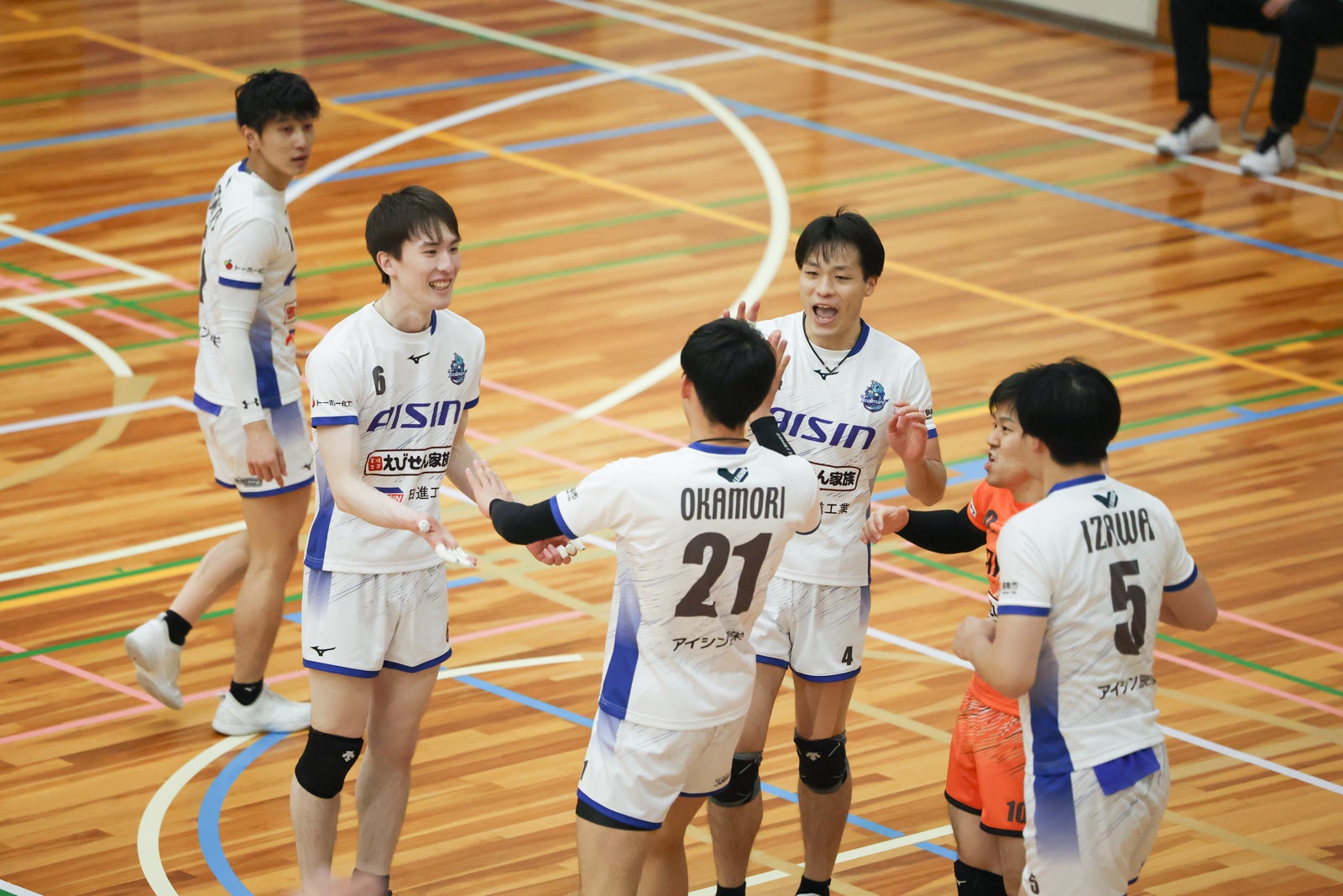 今季無敗のまま3勝目を飾ったアイシン 対近畿 1月9日 第1セット