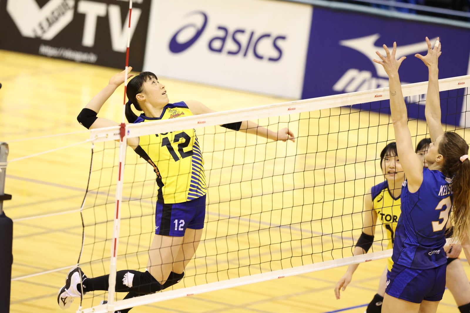 チーム最多得点を獲得した東レ・石川真佑のアタック 対 トヨタ車体 1月15日 第1セット