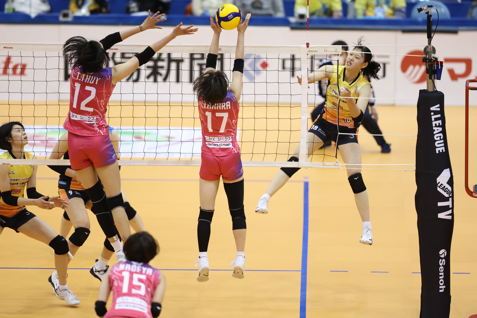 チーム最多の20得点で勝利に貢献 岡山・金田 対PFU 1月16日 第2セット