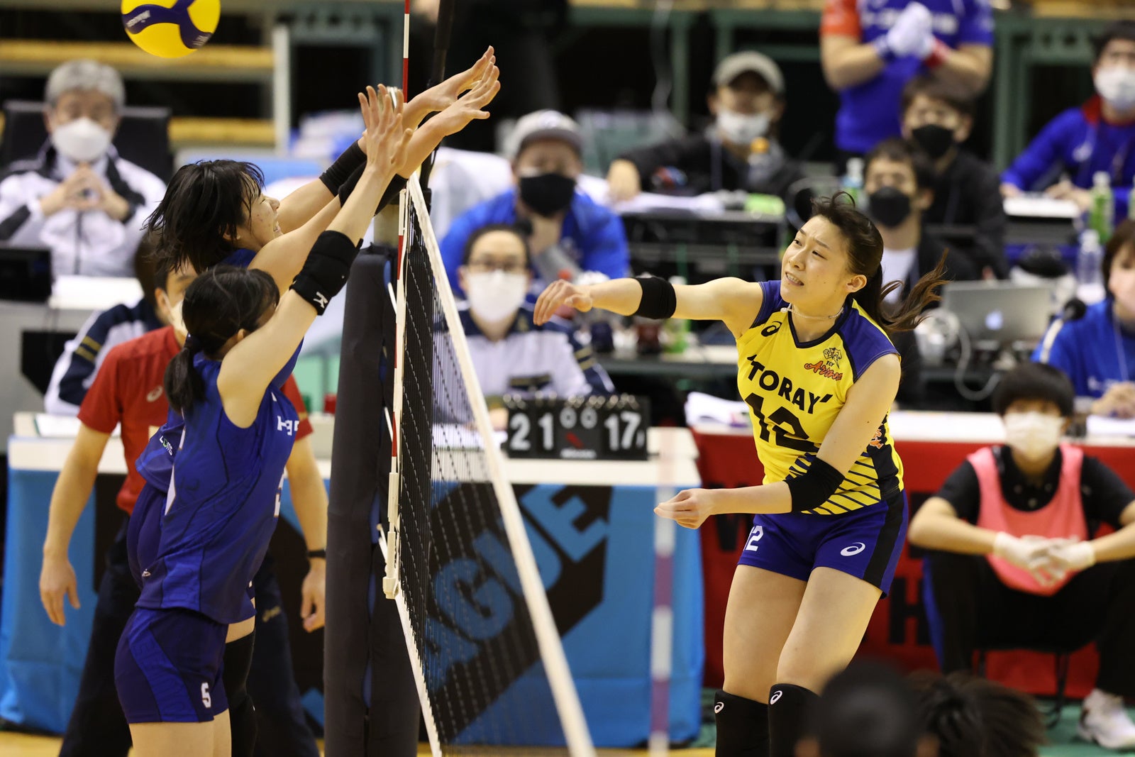 東レ・石川真佑のアタック 対トヨタ車体 1月16日 第1セット