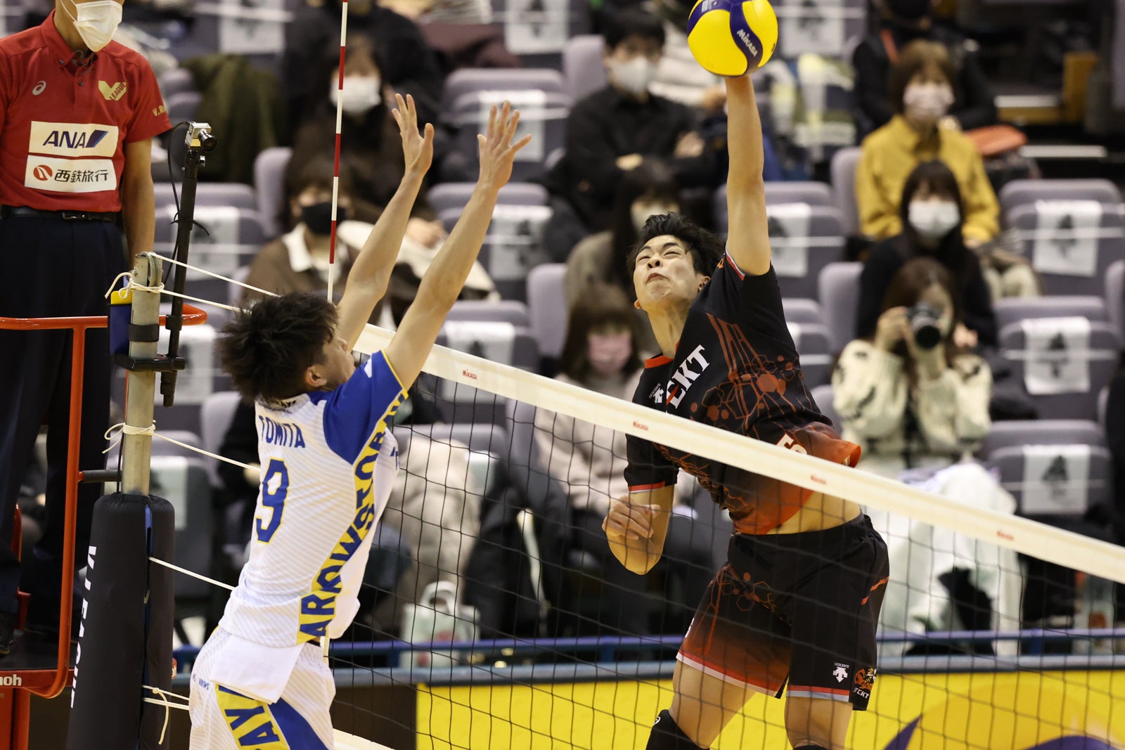 チーム最多得点の大車輪の活躍を見せたジェイテクト・宮浦 対東レ 1月16日 第1セット