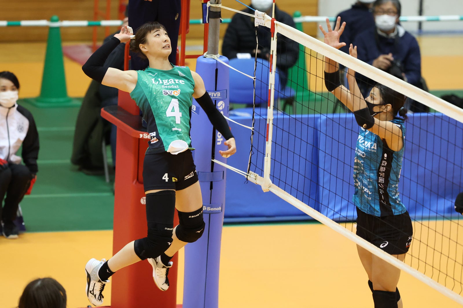 チーム最多得点を獲得した仙台・キャプテンの小澤史苑 2月19日 対浜松 第1セット