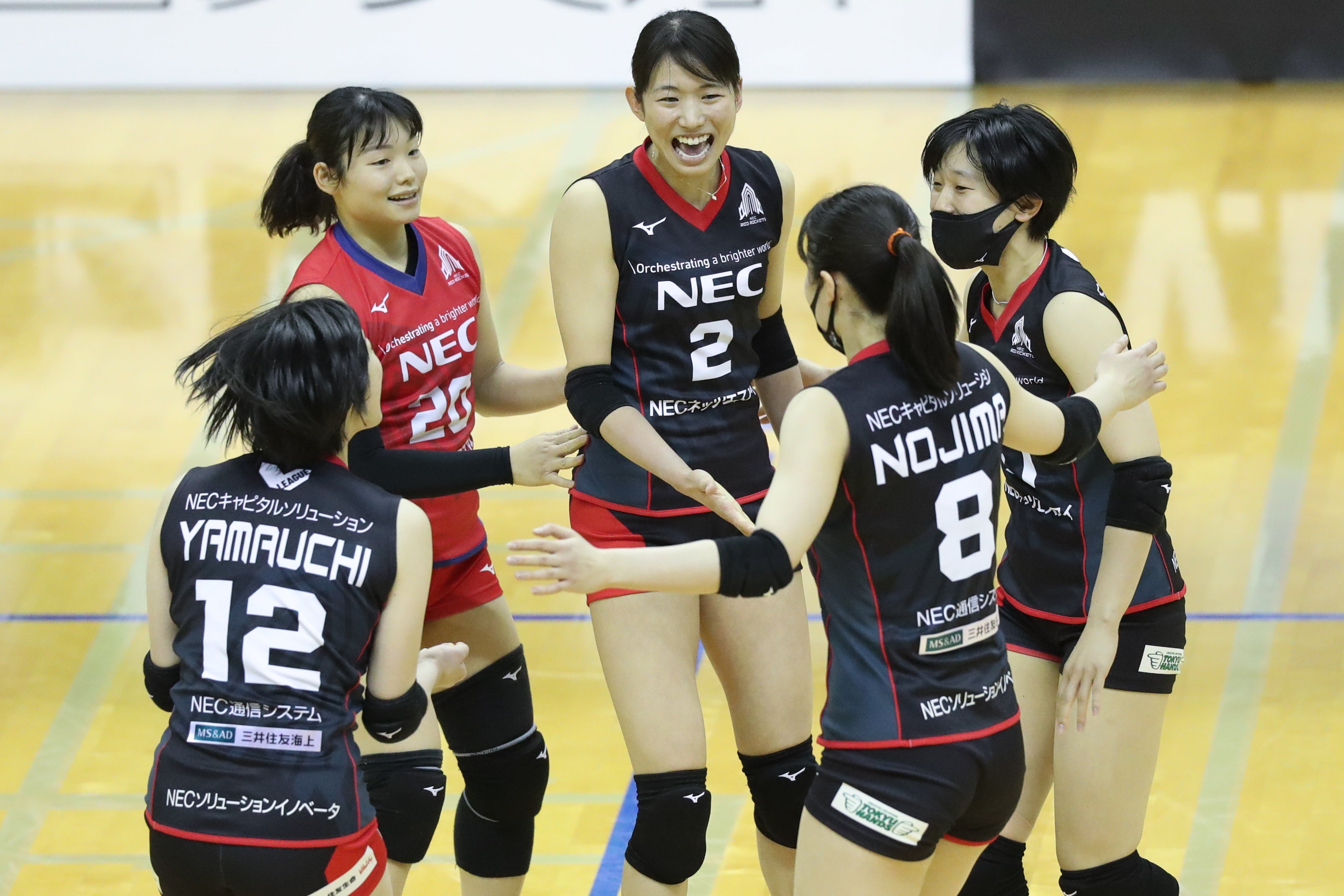 デンソーに勝利したNEC 写真は2月26日 対KUROBE戦