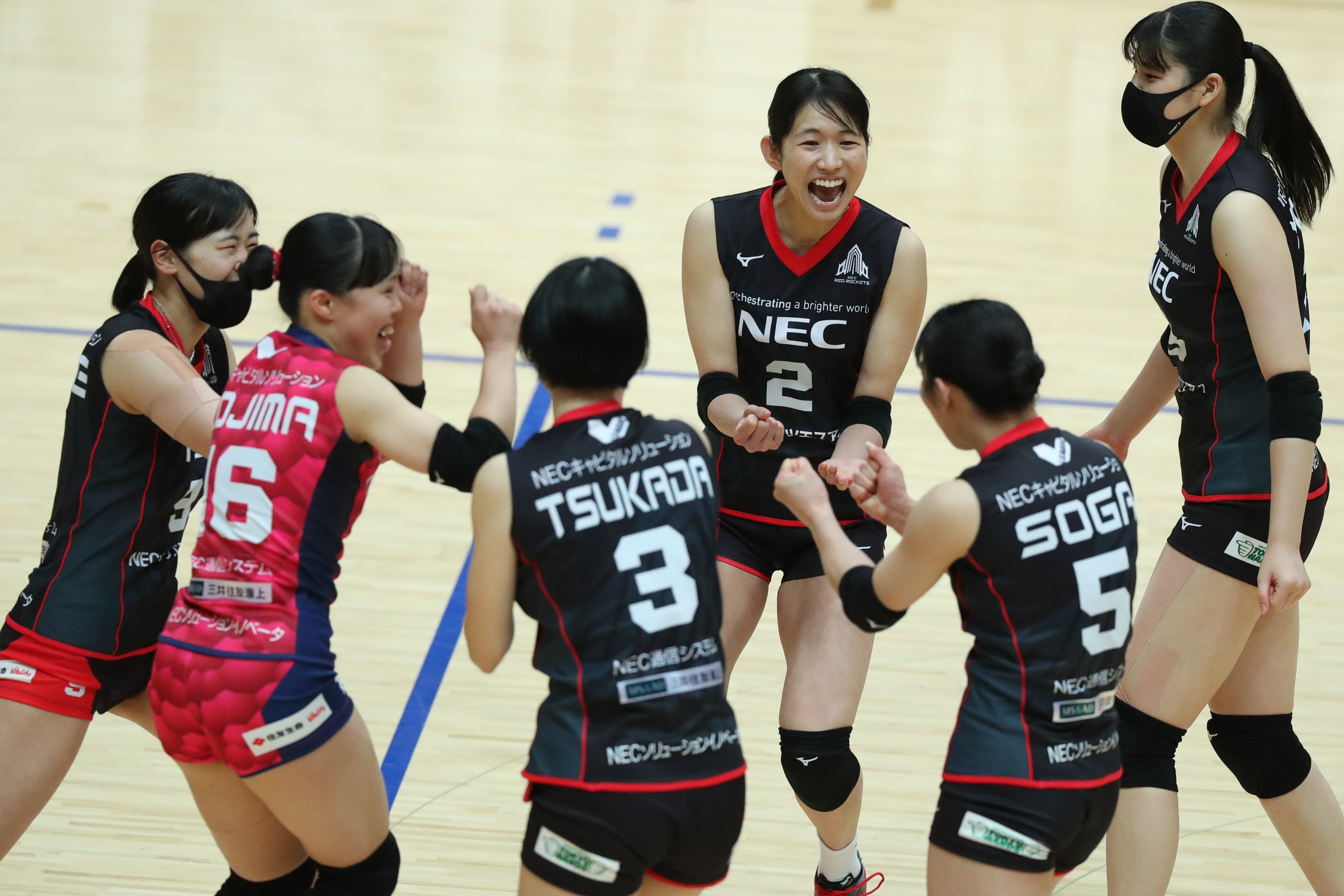 5位の埼玉上尾に勝利したNEC 写真は2月19日 対トヨタ車体戦