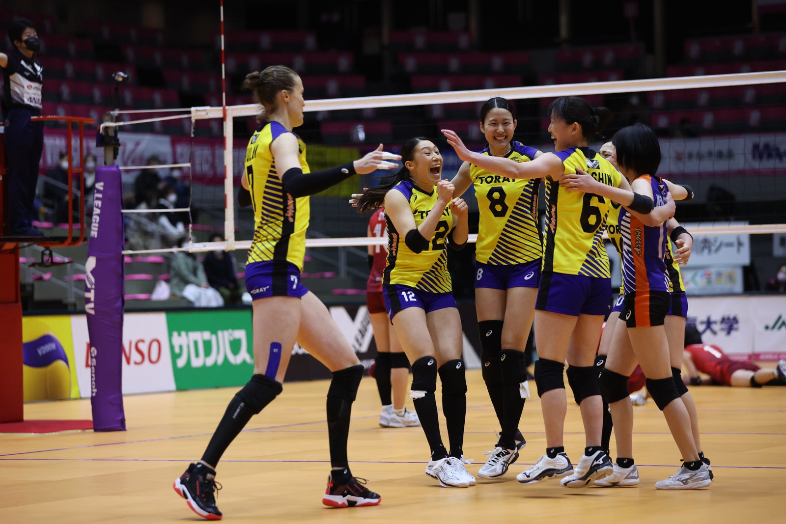 トヨタ車体に1セット奪われるも勝ち切った東レ 3月20日 対トヨタ車体戦 第3セット