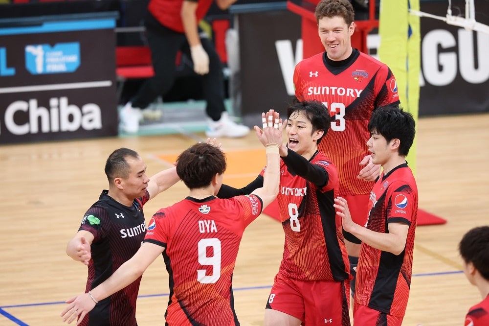 最終戦を勝利で締めくくったサントリー 写真は3月26日対WD名古屋戦