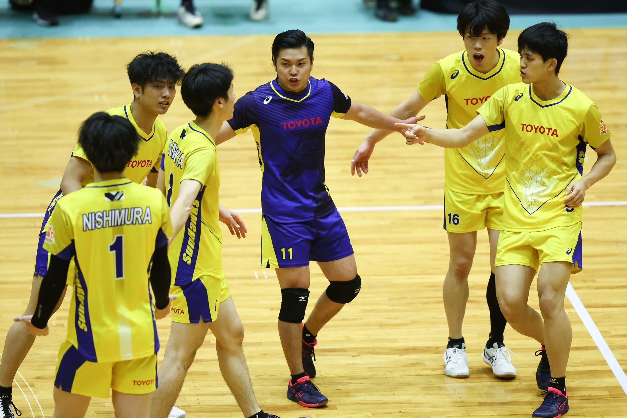 フルセットで千葉ZELVAに勝利をあげたトヨタ自動車 写真は11月6日 対奈良戦