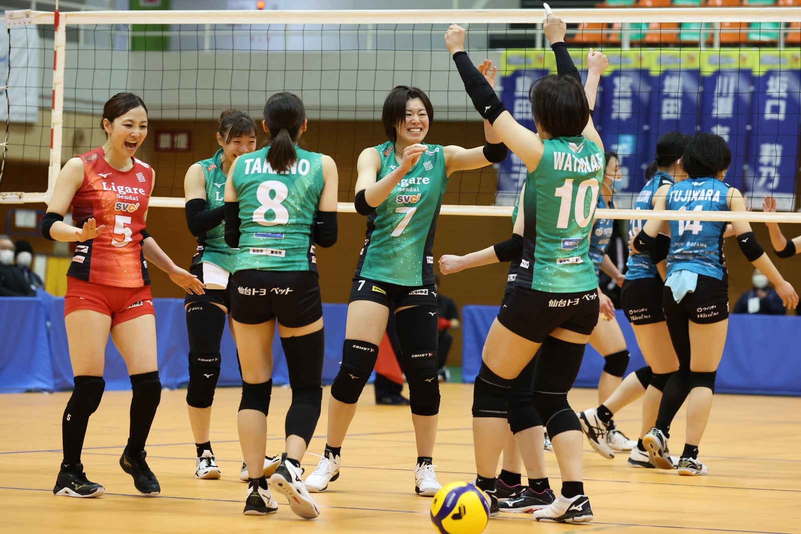 ホームでストレートの2連勝をあげたリガーレ仙台 写真は22年2月19日 対 浜松戦