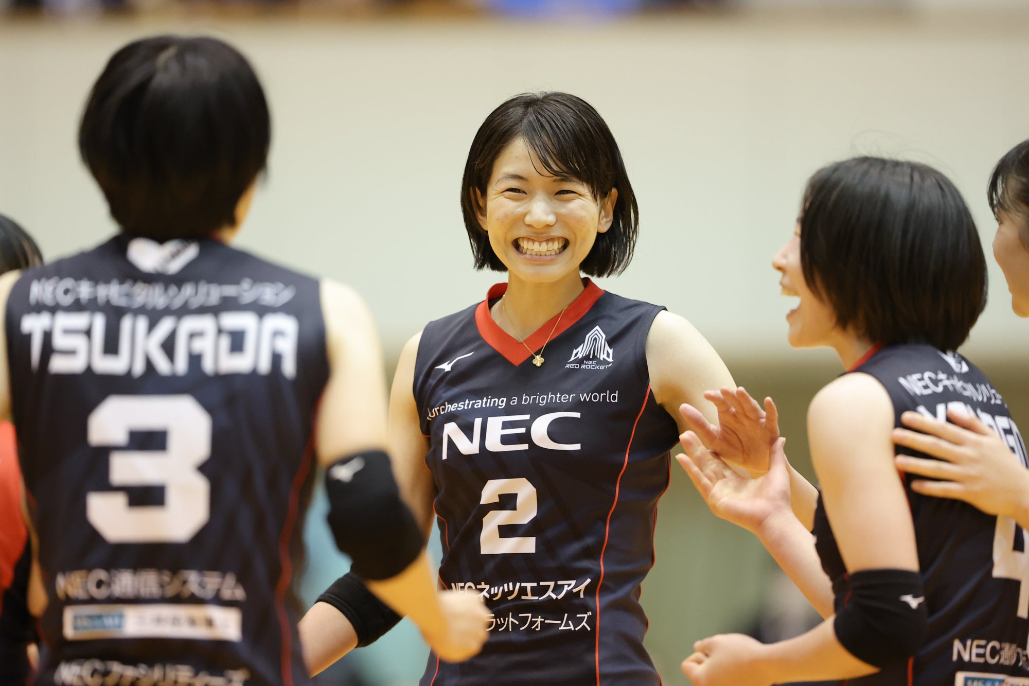 2連勝で2位に付けたNEC主将の古賀紗理那 第3セット 対PFU戦