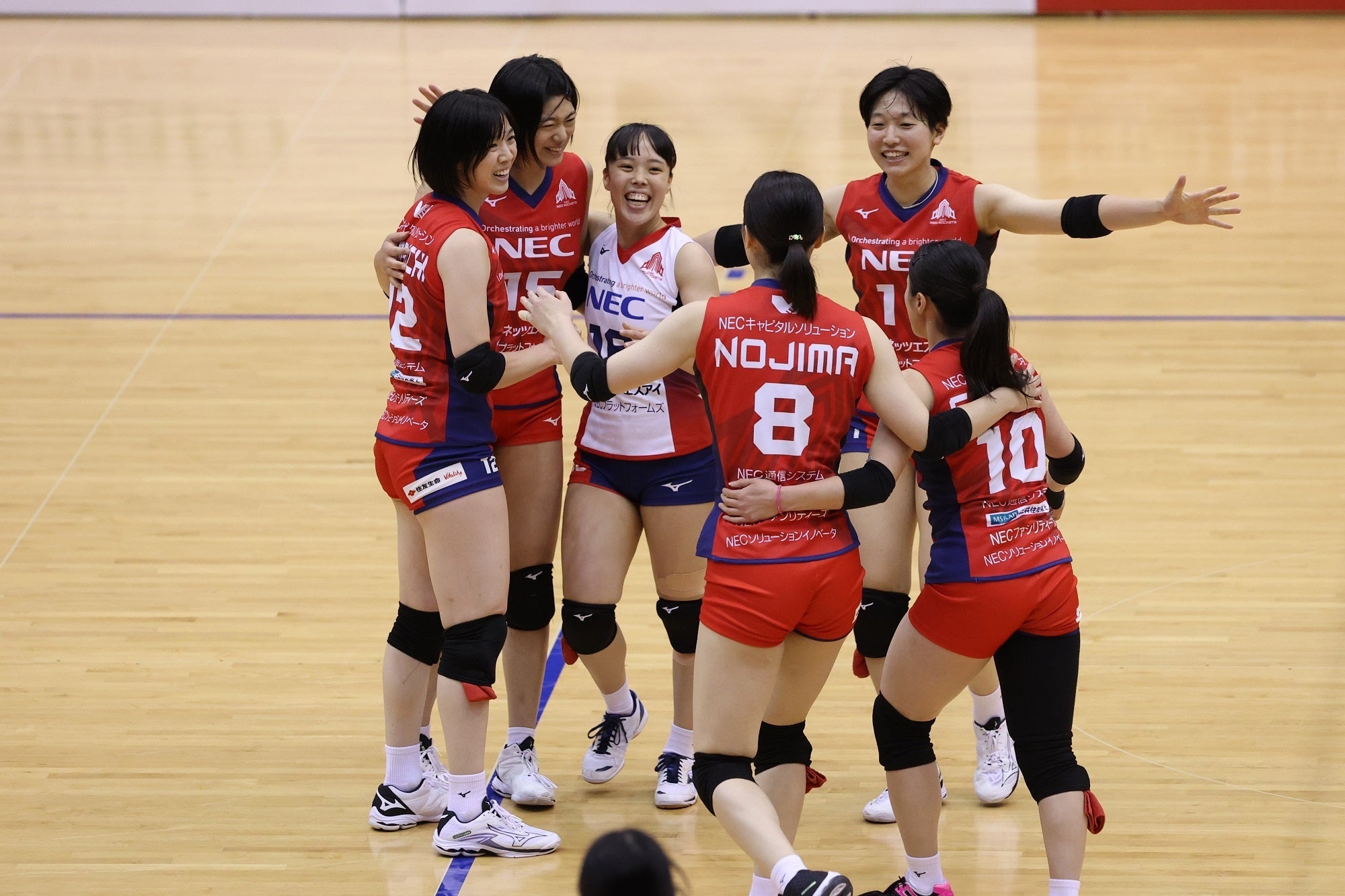 お互い負けられない戦いとなった岡山に勝利し5連敗から脱したNEC 写真は10月30日 対 埼玉上尾戦