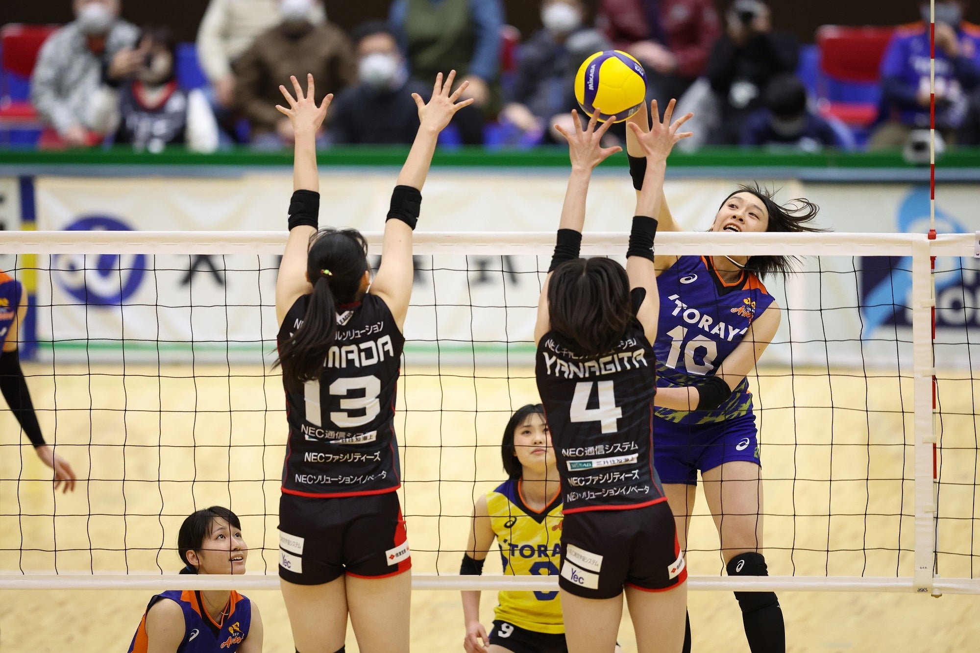 NEC相手に25得点の活躍を見せた東レ・石川真佑 写真は1月12日 対NEC戦