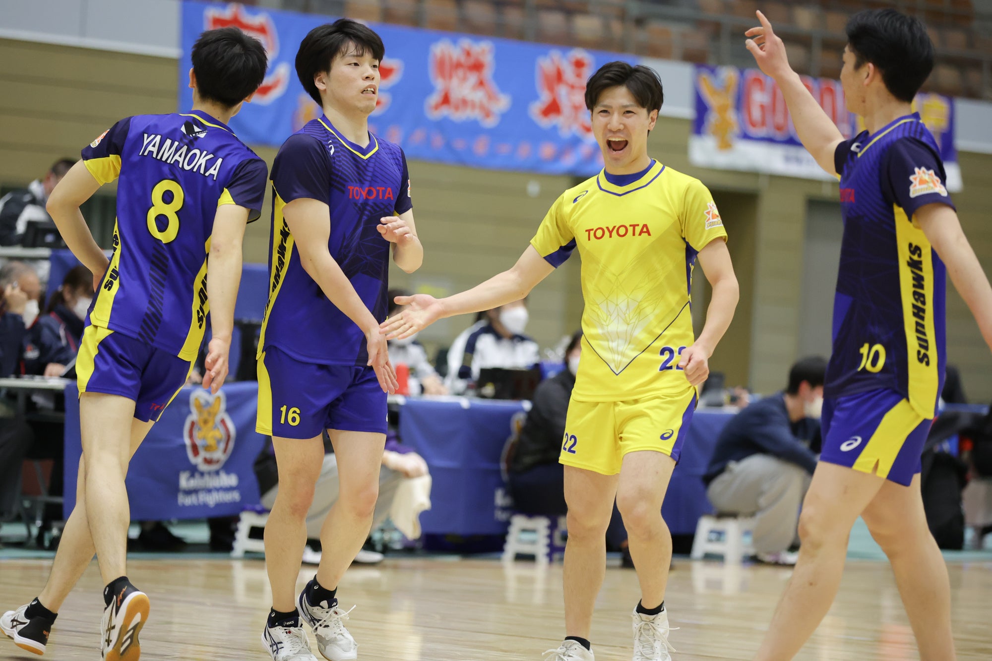 ストレート勝ちでチャレンジマッチ出場を決めたトヨタ自動車 写真は2月4日 対トヨタモビリティ戦