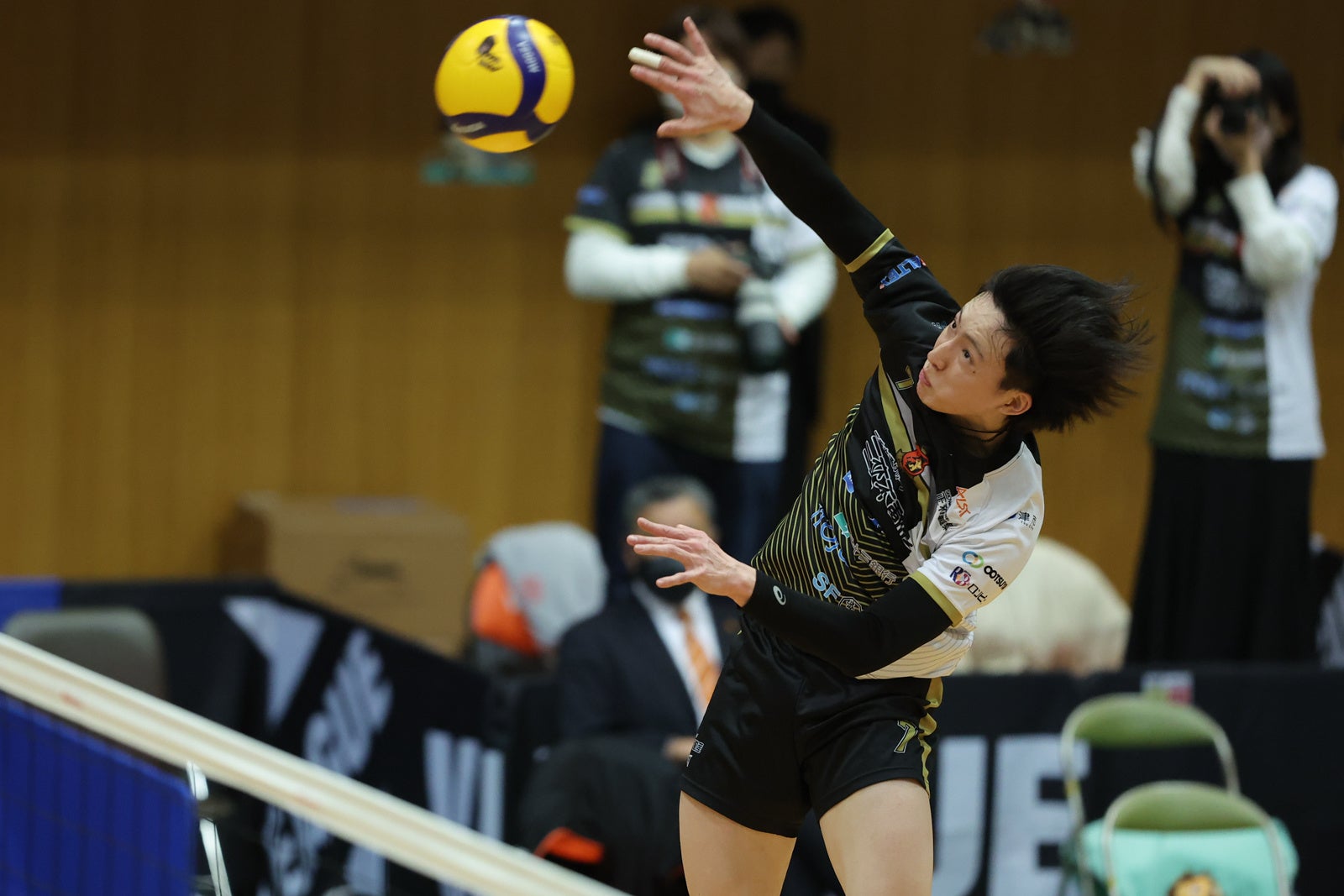 チームの得点源でアタック21得点、ブロック3本の大活躍を見せたヴィアティン・春藤洸介 3月12日 対 大同特殊鋼戦