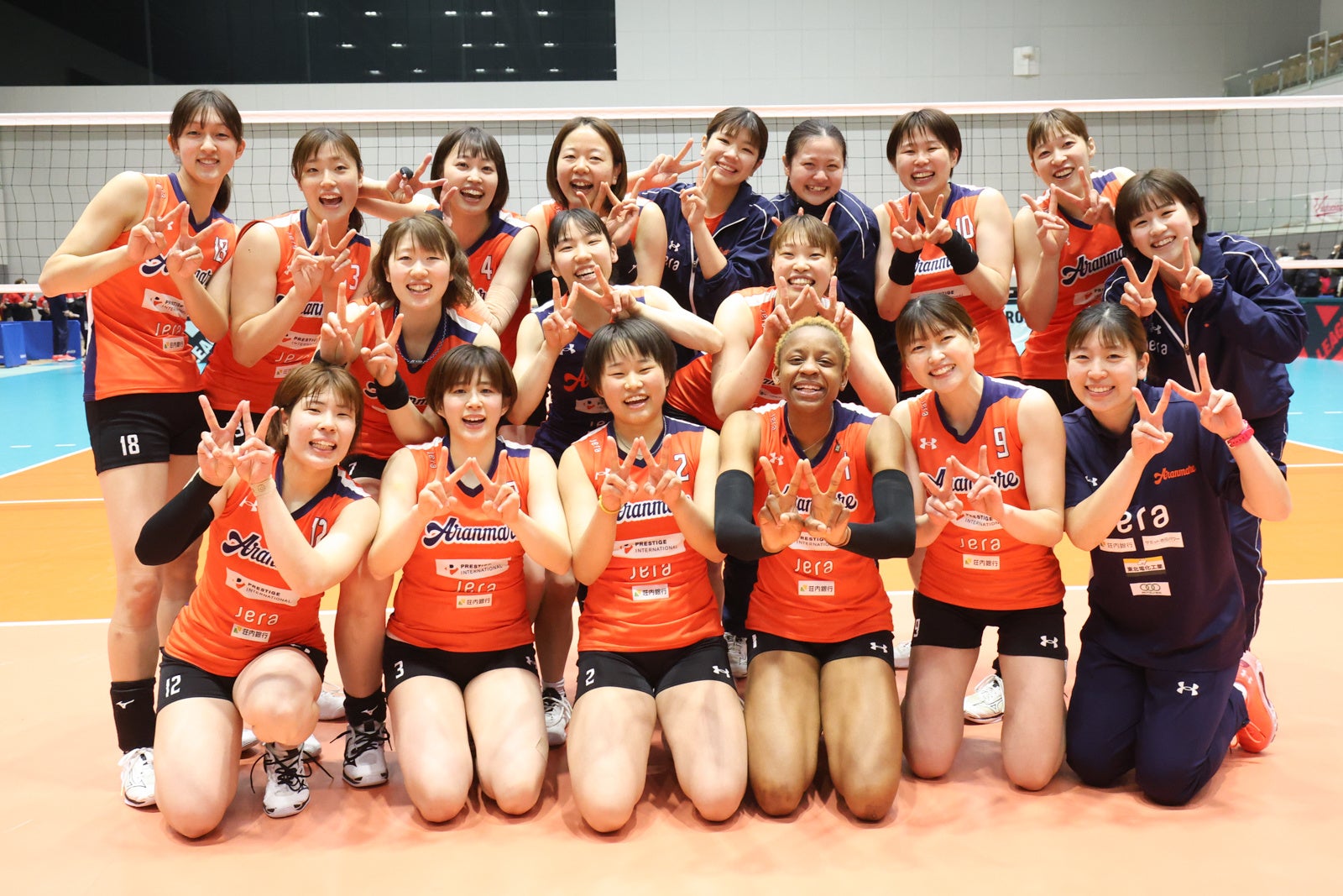 V1相手に2戦目をストレートで勝利し、昇格権を手にしたアランマーレ 対姫路