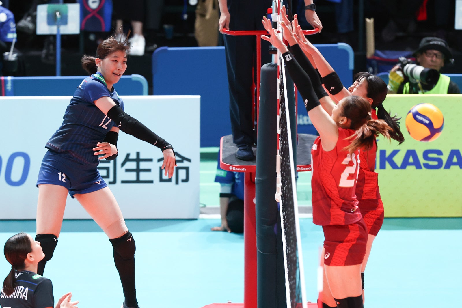 開幕2連勝に貢献した 久光・深澤めぐみ 第1セット