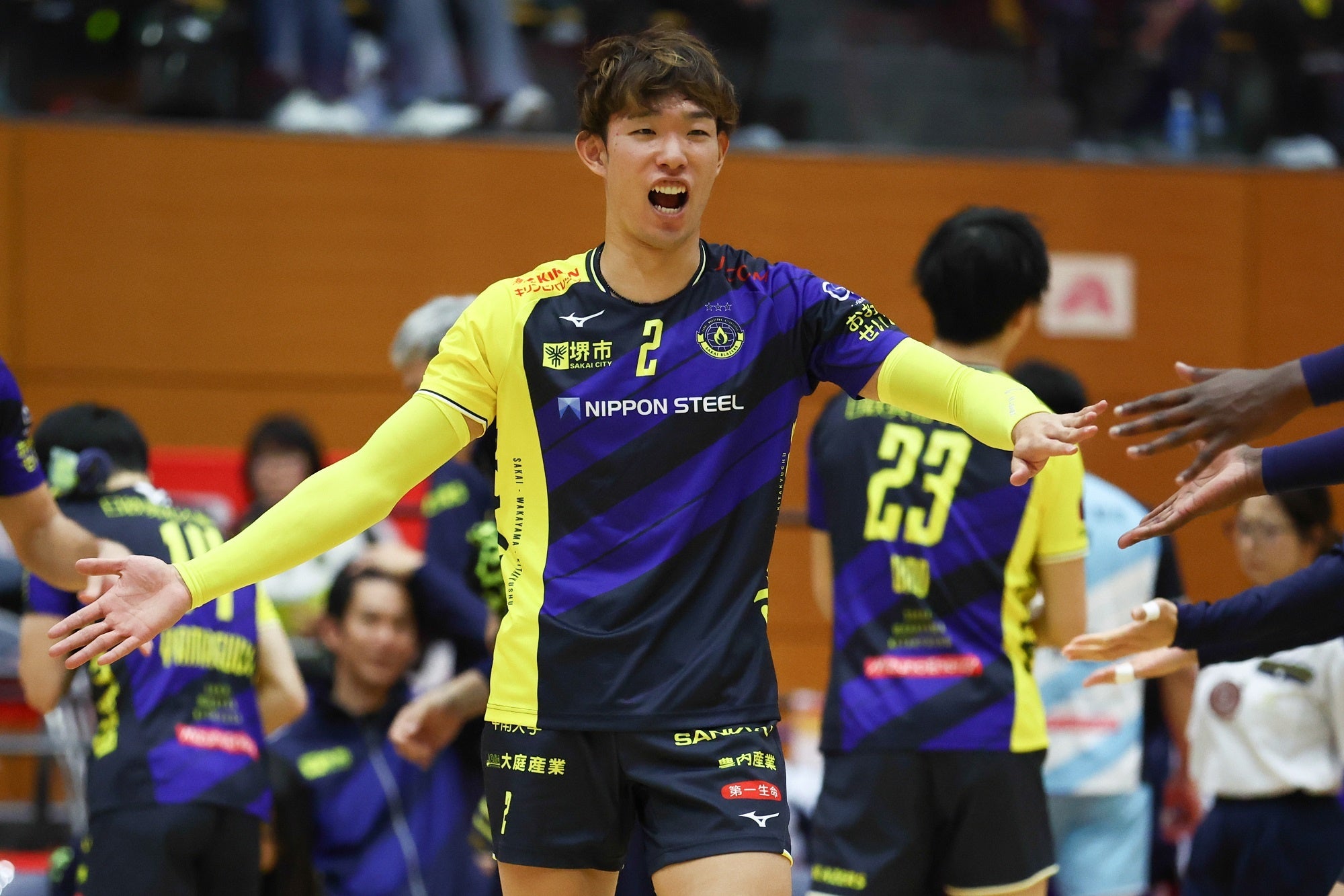 13得点を挙げVOMを獲得した日鉄堺BZ樋口裕希&nbsp; 写真は11月18日 対サントリー