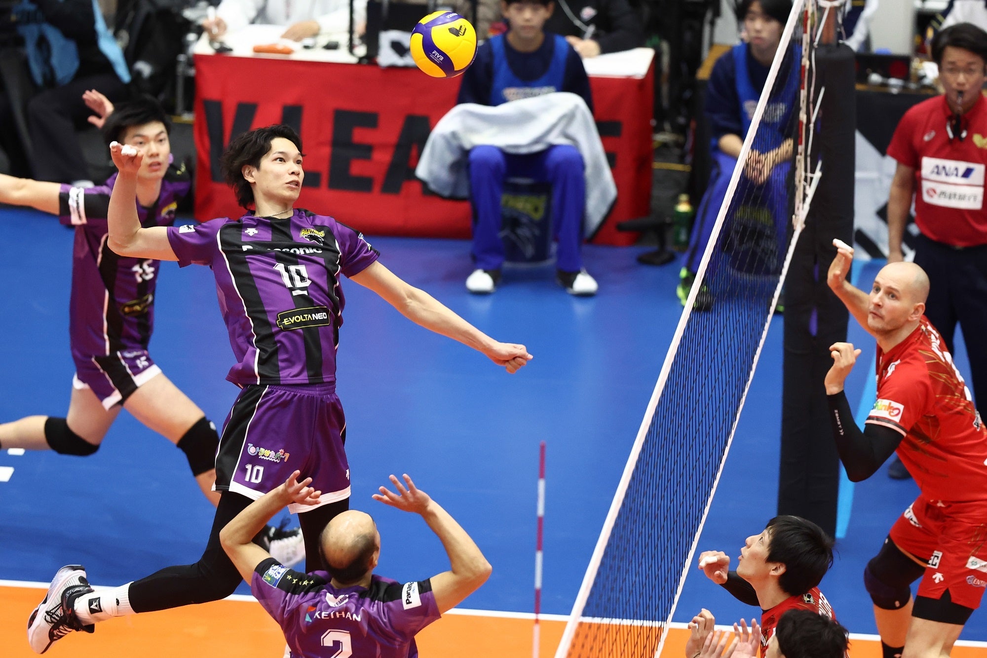 敵地でジェイテクトに勝利したパナソニック・主将の山内晶大 写真は23年11月19日 対WD名古屋戦