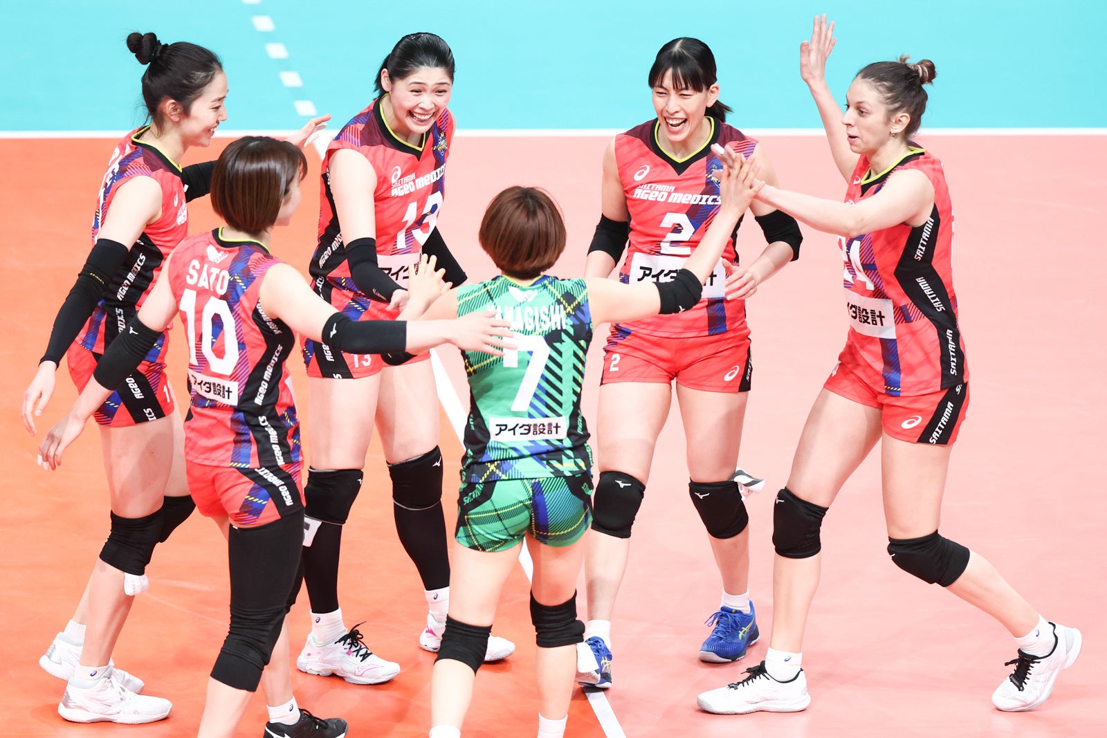 惜しくも敗戦した埼玉上尾はファイナルステージでの巻き返しを図る&nbsp; 対久光 第1セット