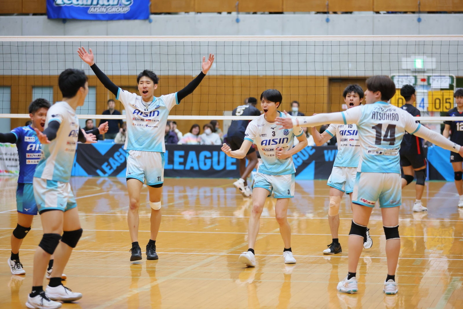 着実に勝利を重ね上を目指すアイシン　対大分三好戦 第4セット