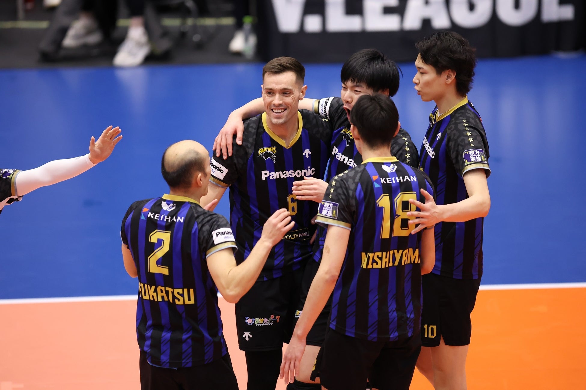 残り2試合を残しレギュラーラウンド優勝を決めたパナソニック 写真は3月2日対サントリー戦