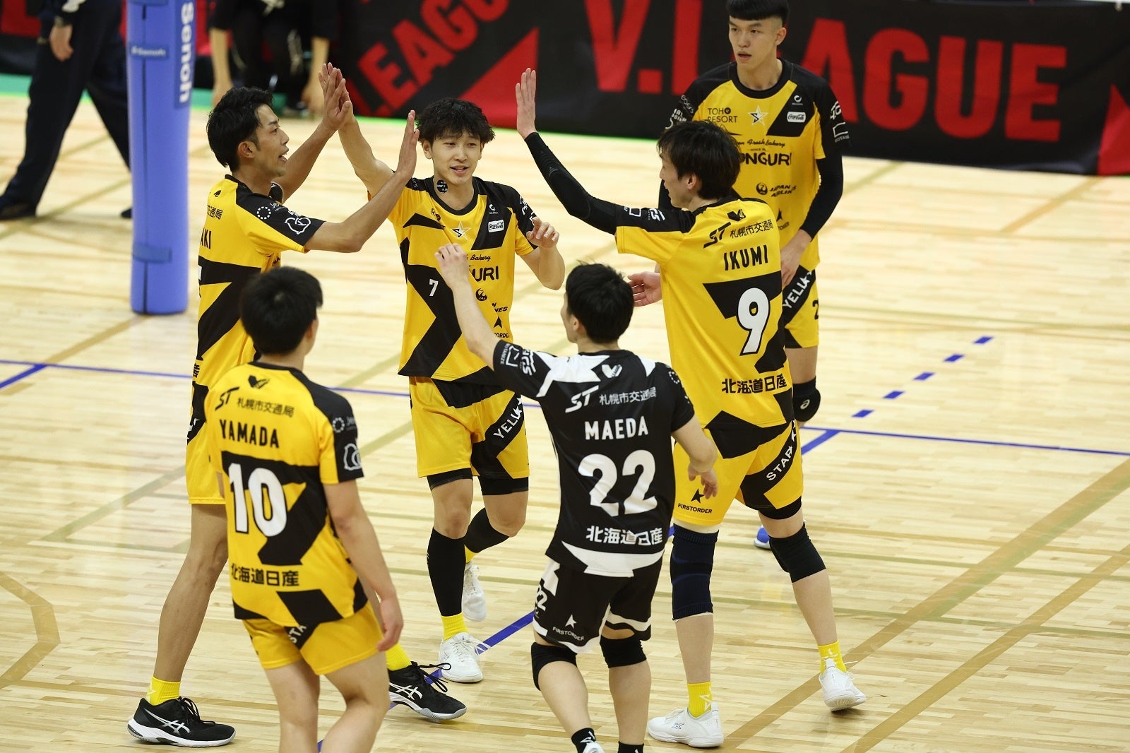 念願の初優勝を果たした北海道YS　写真は11月4日 対アイシン戦