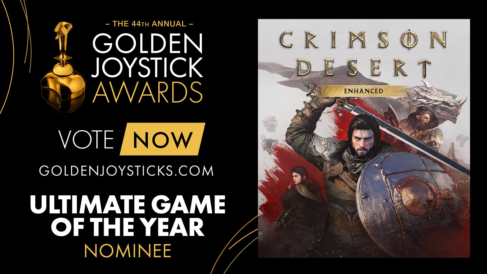 『紅の砂漠 Enhanced』、Golden Joystick Awards「Ultimate Game of the Year」候補に! 『紅の砂漠 Enhanced』、Golden Joystick Awards「Ultimate Game of the Year」候補に!