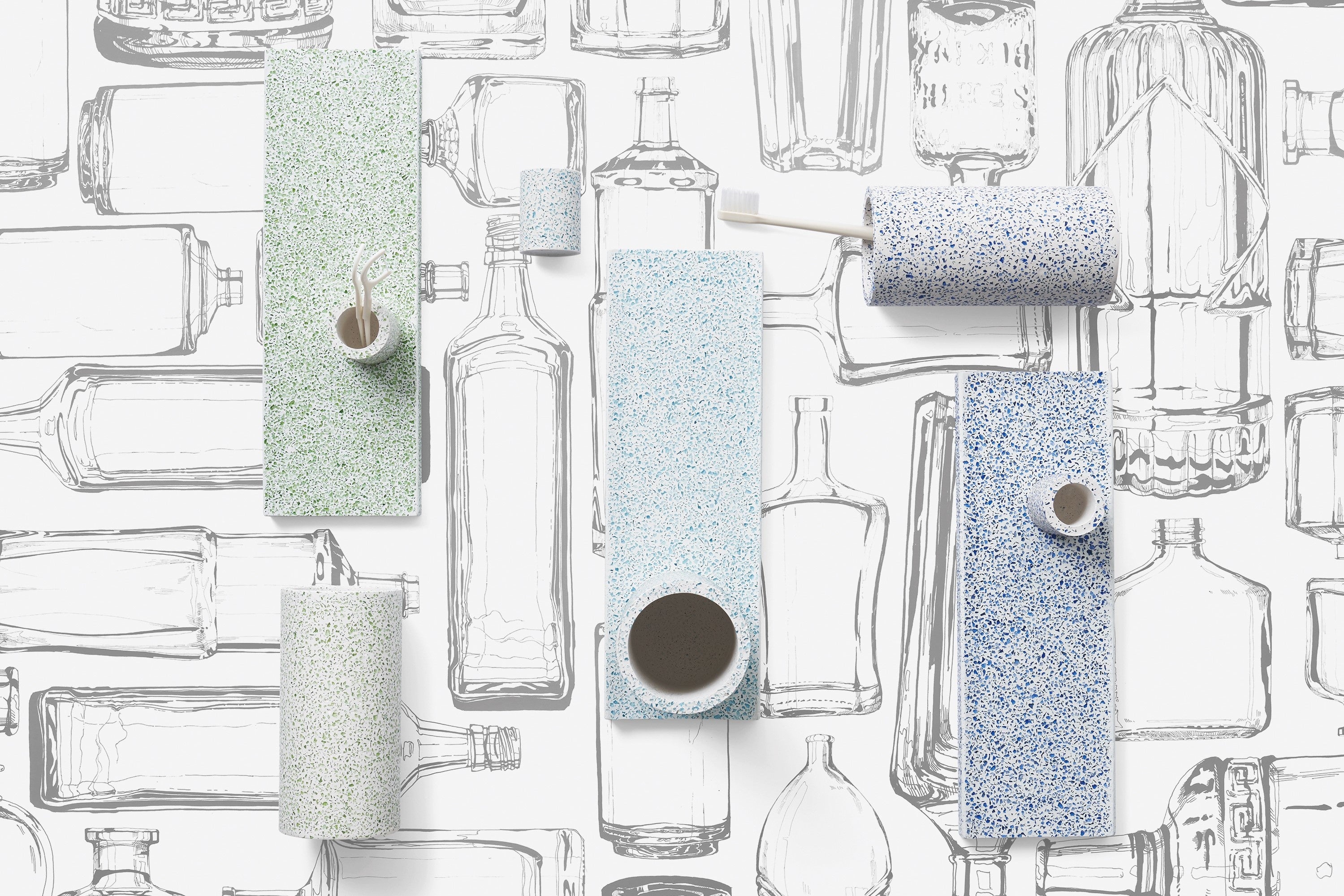 soil TOOTHBRUSH STAND recycle・mini recycle、DISPENSER TRAY recycle