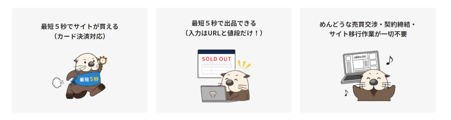 ラッコマーケットの特徴