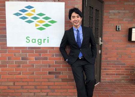 サグリ社 代表取締役CEO 坪井 俊輔、サグリ本社にて