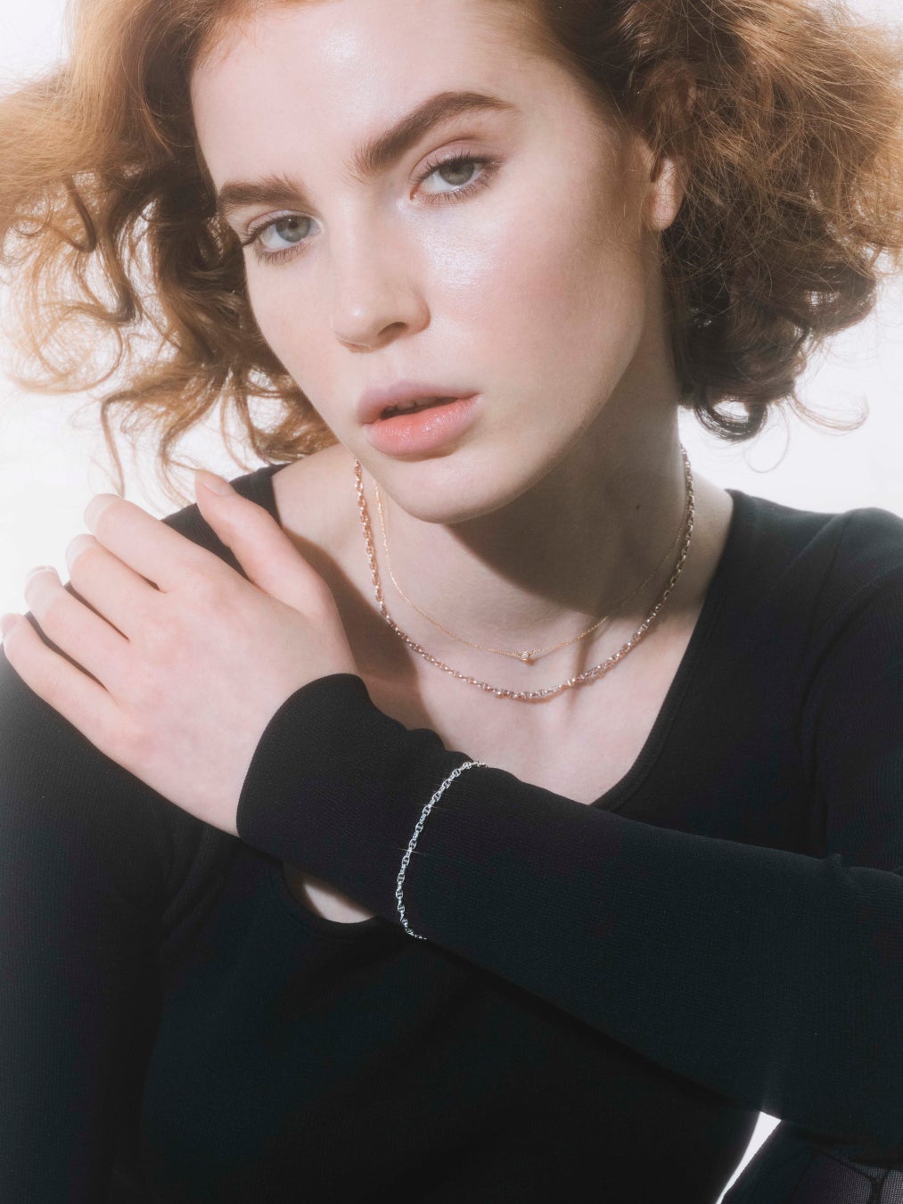 sally chain bracelet WG¥27,500 bridge glitter diamond necklace¥24,200 sally chain necklace¥41,800