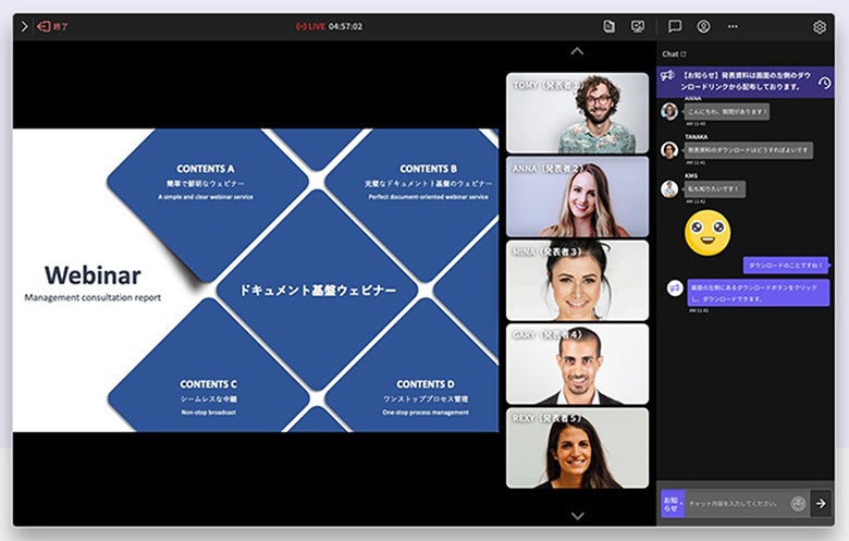 ＜AOS Webinarメイン画面＞