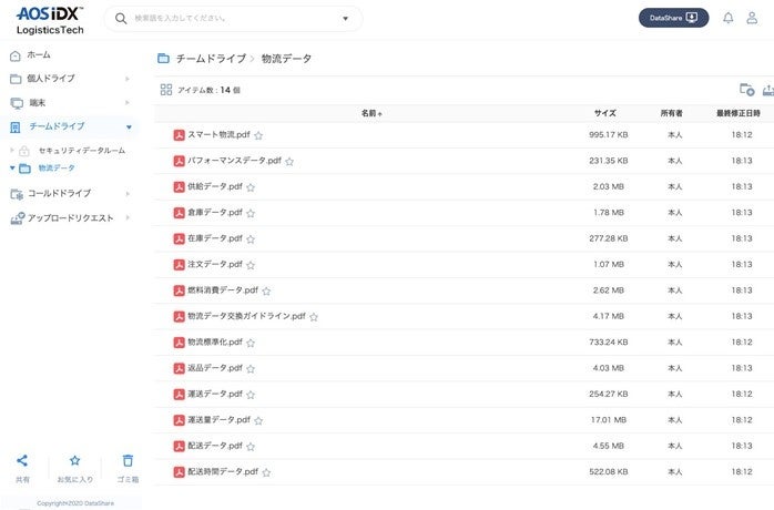 物流データプラットフォームAOS IDX